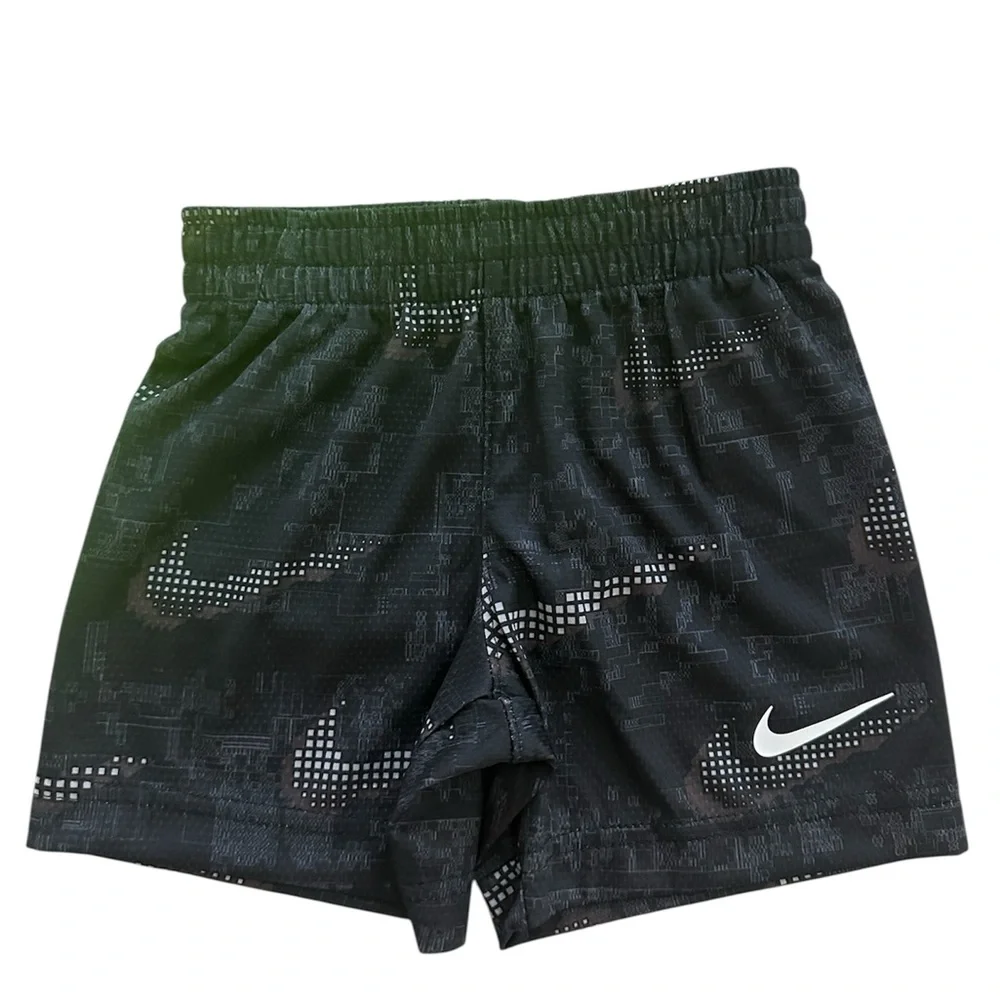 Nike Dri-FIT Boys 2T Neon Green Black Athletic Short Set NWT Outfit - Picture 2 of 3